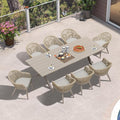 PURPLE LEAF 9 Piece Longer Patio Dining Set by PURPLELEAF