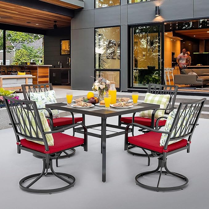 NUU GARDEN 5 Piece Outdoor Dining Set, Outdoor Furniture Set - Image 3