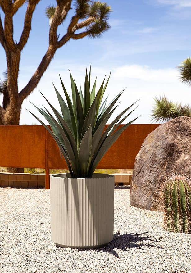 Veradek Demi Planter for Indoor/Outdoor Use | Made from Plastic & Concrete - Image 6