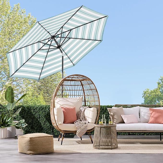 Best Choice Products 10ft Solar Polyester LED Lighted Patio Umbrella w/Tilt - Image 2