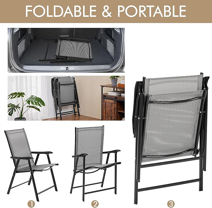 Yaheetech Patio Dining Chairs Set of 4 - Image 4