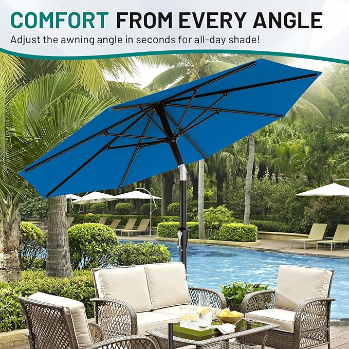 AreShark 9 FT Patio Umbrella for Outdoor, Outdoor Table Umbrella - Image 7