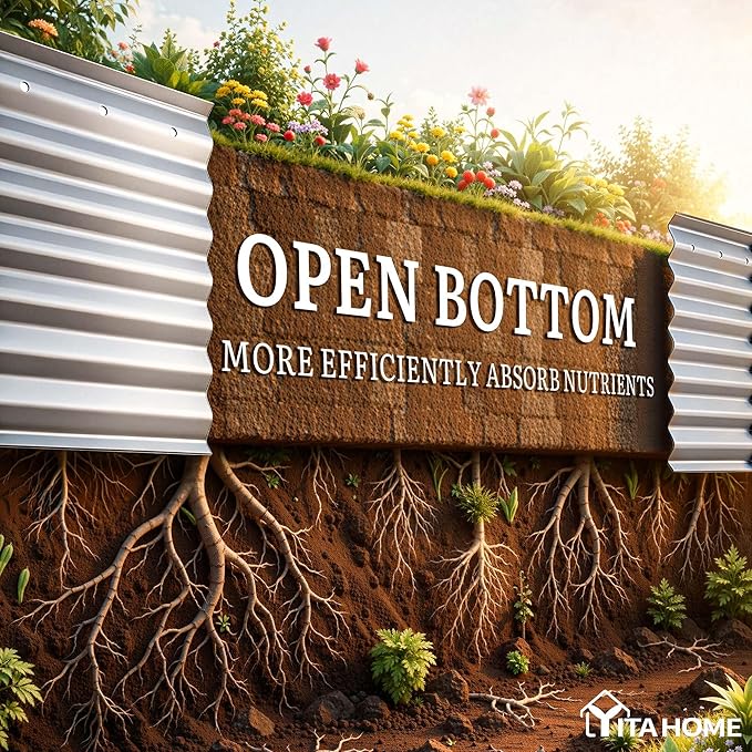 YITAHOME 24" Tall 9 in 1 Large Raised Garden Bed Kit, Outdoor Above Ground - Image 4