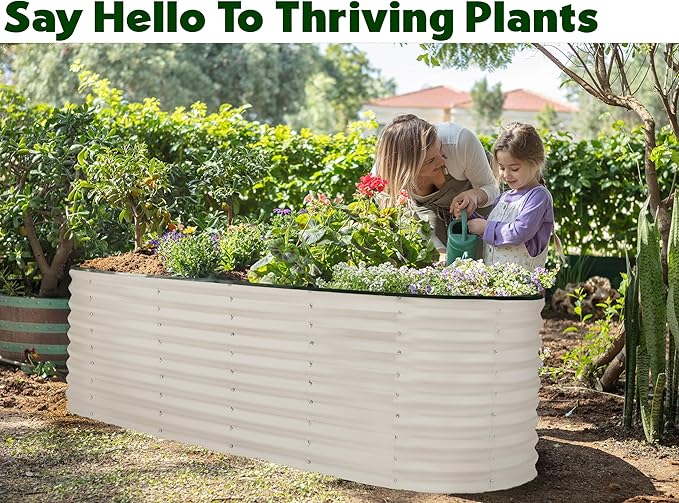 Plant & Plot Galvanized Raised Garden Beds Outdoor // 6×2×2 ft Planter Raised - Image 4