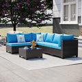 Outdoor Wicker Patio Furniture Set, Rattan Sectional Sofa Set by Ophelian
