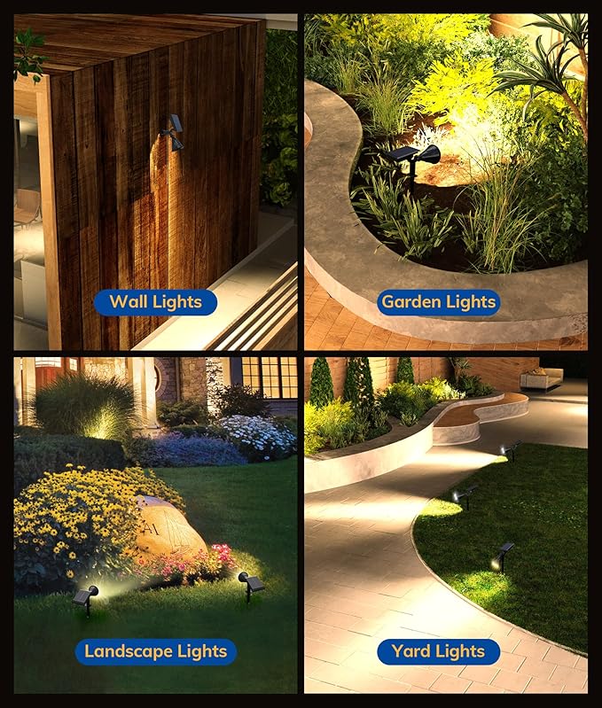 Solar Spot Lights for Outside, 21 LED Outdoor Solar Lights for Yard, 4 Pack - Image 7