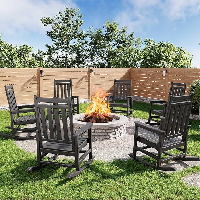 HDPE Rocking Chair Outdoor Set of 2 - Image 8