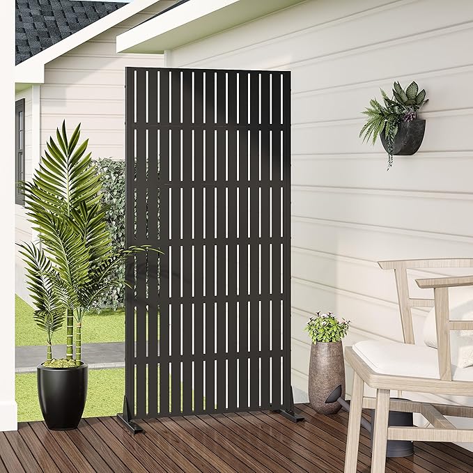 Casaphoria Metal Privacy Screen Outdoor, Fence Black - Image 3