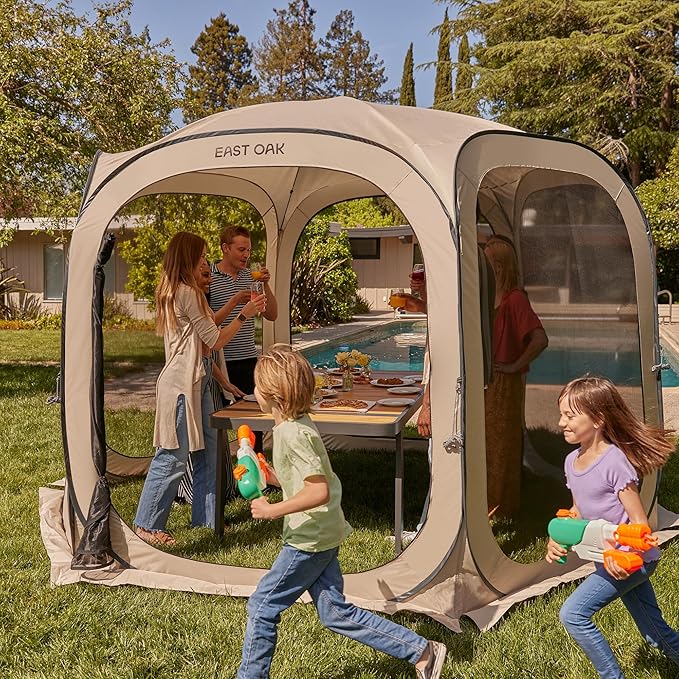 East Oak Screen House Tent Pop-Up, Portable Screen Room Canopy Instant Screen - Image 6
