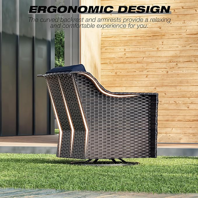 Joyside Wicker Patio Furniture Sets, 7 Pieces Upgraded Large Size Outdoor - Image 6