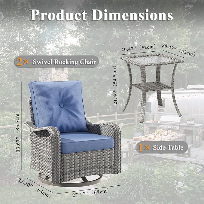 2-Seat Modern Patio Furniture Set - Image 8