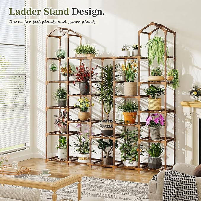 EnHomee Plant Stand Indoor Plant Stands Outdoor Tall Plant Shelf - Image 3