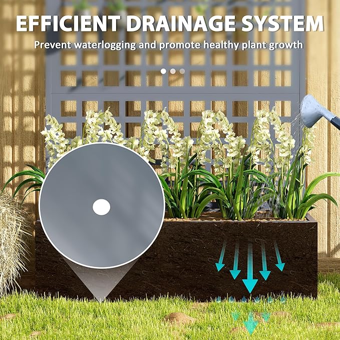 Outsunny Galvanized Raised Garden Bed - Image 6