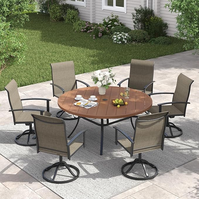 VICLLAX 50" Outdoor Round Patio Table - Image 2