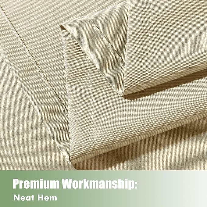 HolidayIdeas Outdoor Curtains for Patio Waterproof, 6 Panels - Image 5