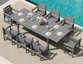SERWALL 9-Piece Outdoor Dining Set, All Weather HDPE Outdoor Furniture Set by SERWALL