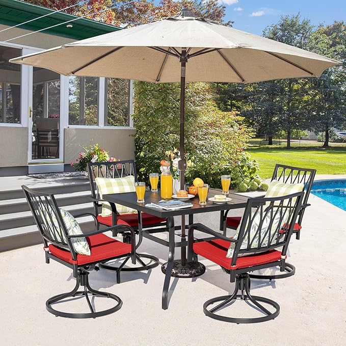 NUU GARDEN 5 Piece Outdoor Dining Set, Outdoor Furniture Set - Image 4