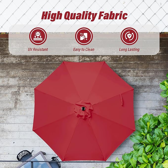 Simple Deluxe 9' Patio Umbrella Outdoor Table Market Yard Umbrella - Image 4