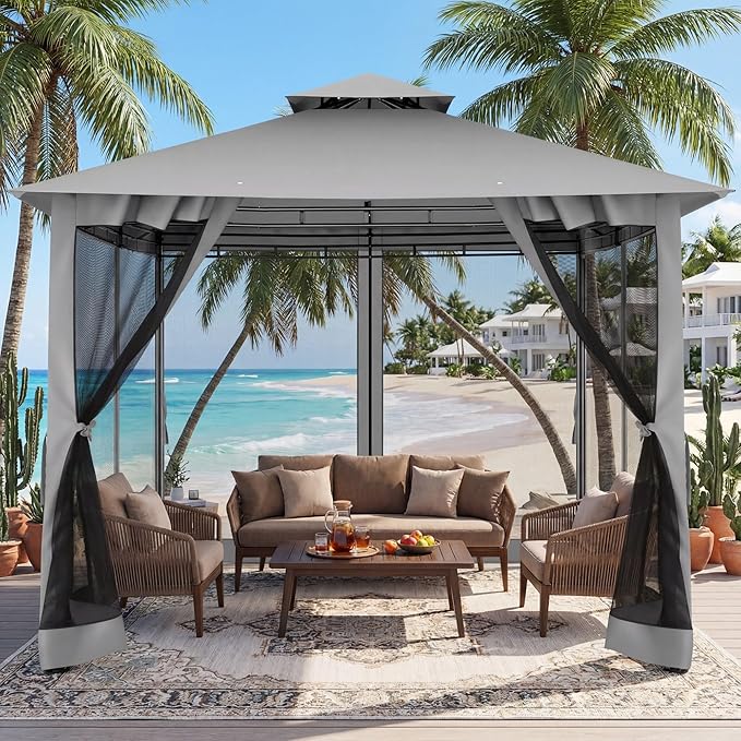 COBIZI Gazebo 10x10 Heavy Duty Gazebos - Image 2