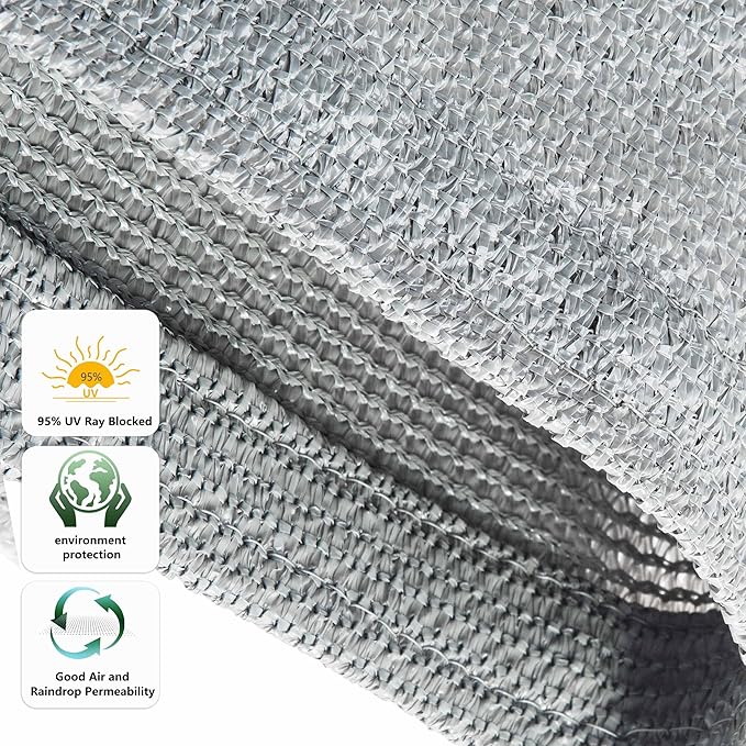Tronssien Rectangle 16'x16'x23' Sun Shade Sail, 95% UV Blockage Canopy Awning - Image 3