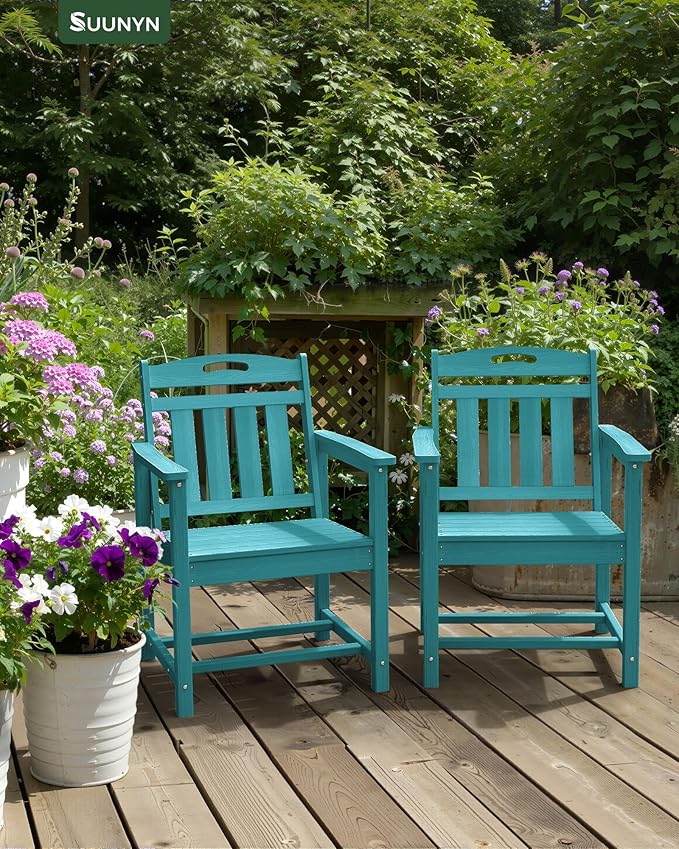 Set of 2 Weatherproof Patio Chairs - Image 8