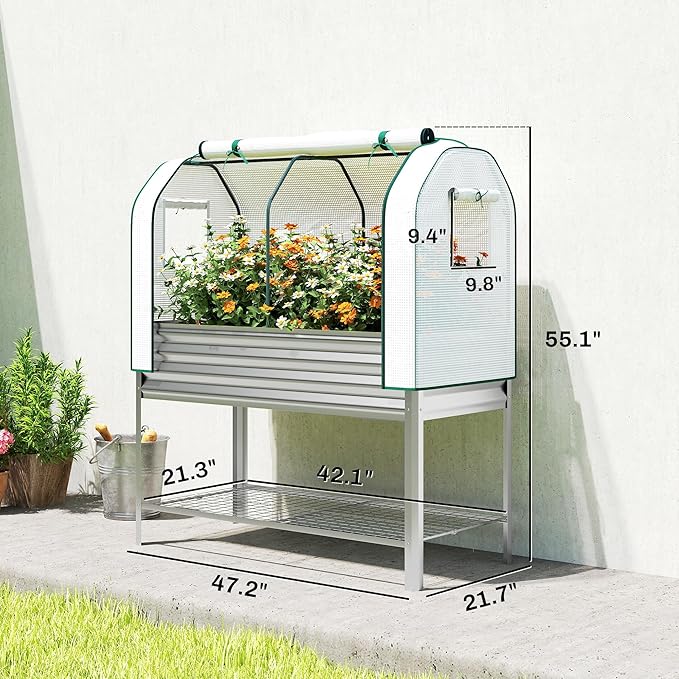 Outsunny Galvanised Raised Garden Bed - Image 7