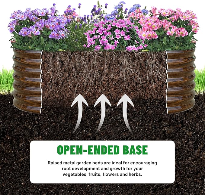 SnugNiture Galvanized Steel Raised Garden Bed Kit, Flowers and Fruits - Image 5