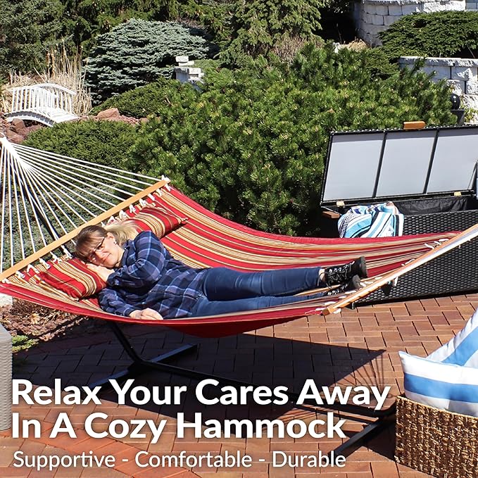 Sunnydaze Quilted Outdoor Hammock - Image 4