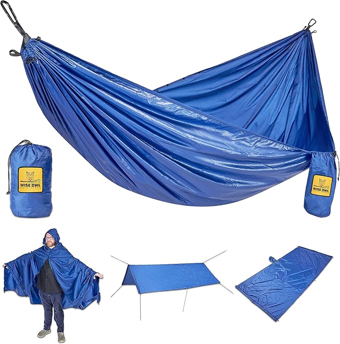 Wise Owl Outfitters Camping Hammock – 500lbs Portable Hammock by WiseOwlOutfitters