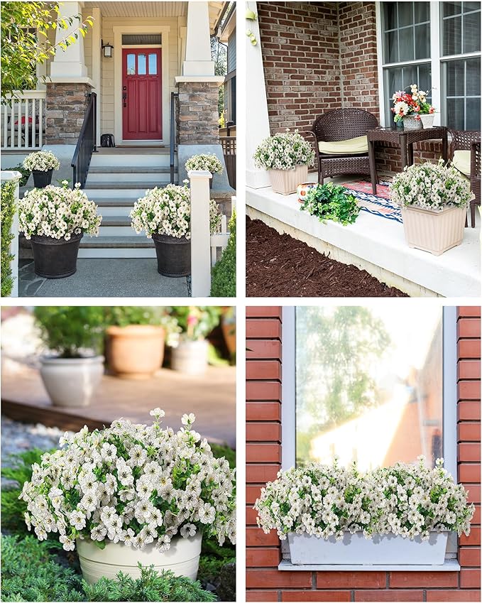 Faux Flowers for Outdoor Planters 16 Bundles UV Resistant Fake Artificial - Image 6