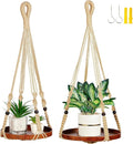 2 Pack Macrame Plant Hanger | Plant Hanger Indoor, Hanging Planter Shelf | by Shineloha