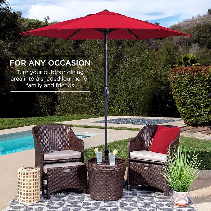 Best Choice Products 7.5ft Heavy-Duty Round Outdoor Market Table Patio Umbrella - Image 3