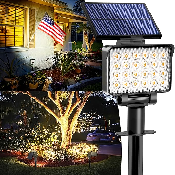 Solar Spot Lights Outdoor Waterproof by COOZAMING