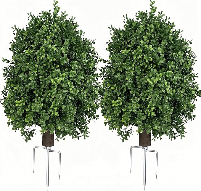 QIANYUN Boxwood Topiary Bush – Artificial Shrubs by QIANYUN