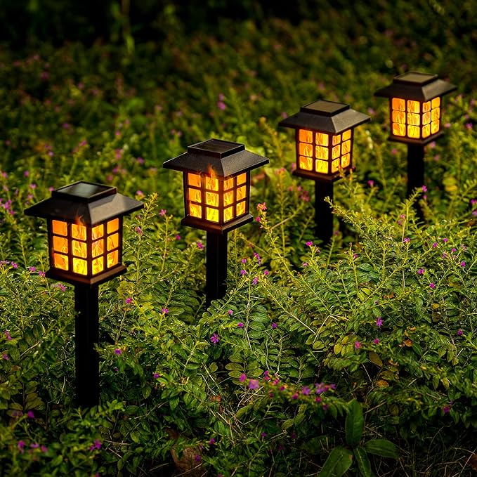 GIGALUMI Solar Lights for Outside, 8 Pack Flickering Flame LED Solar Outdoor - Image 8