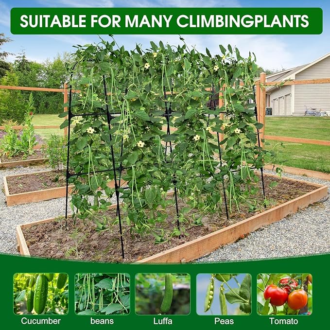 Garden Arch Trellis for Climbing Plants Outdoor, 50x48 inch Cucumber Trellis - Image 2