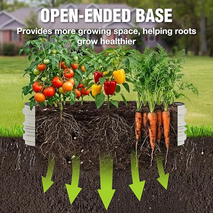 WORKPRO 2PK 4x2x1ft Outdoor Galvanized Raised Garden Bed Kit, Rust & Corrosion - Image 5