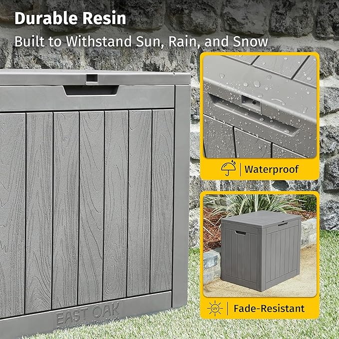 EAST OAK Outdoor Storage Box, 31 Gallon Deck Box Indoor and Outdoor Use - Image 2