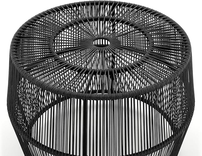 Furniture of America Ysar Boho Rattan Round Coffee Table Outdoor - Image 14