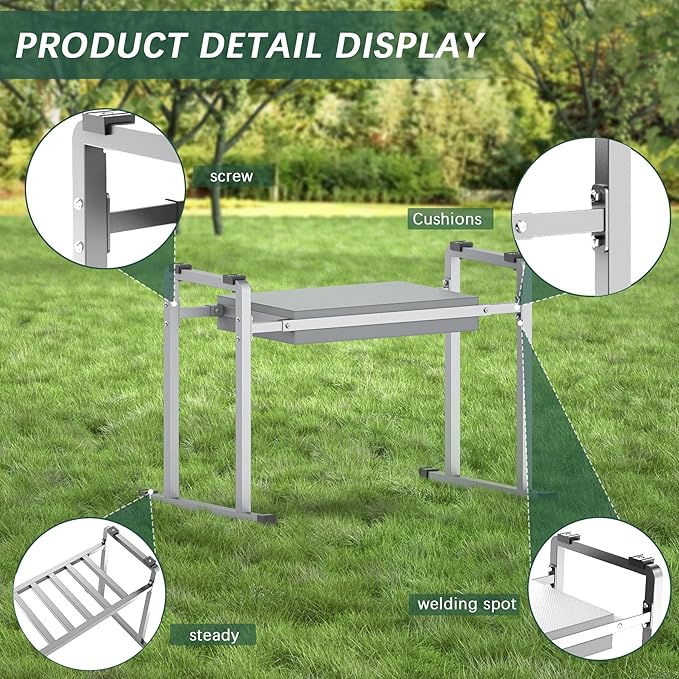 FLINTER Garden Kneelers Seat, Stable and Save Tip-Resistant Design 10.2" Wider - Image 7