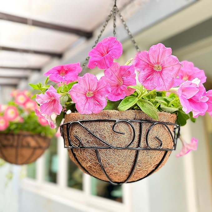LaLaGreen Hanging Planter for Outdoor Plants Black Hanging Baskets by L%C3%A1L%C3%A1Green