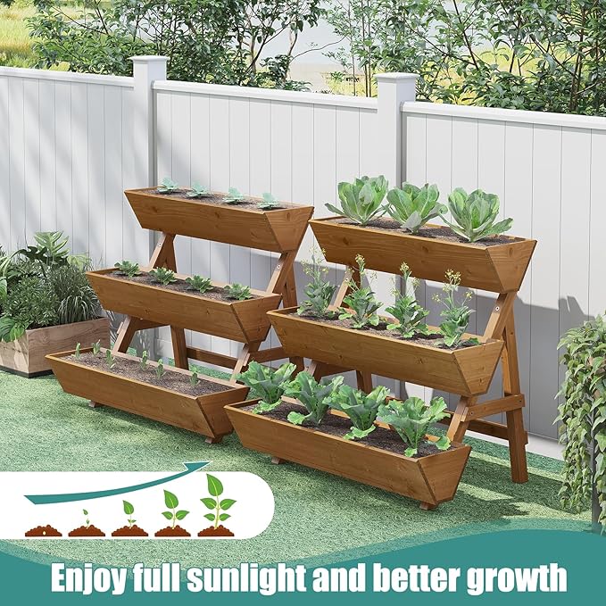 Raised Garden Bed, 3 Tier Vertical Garden Planter - Image 3