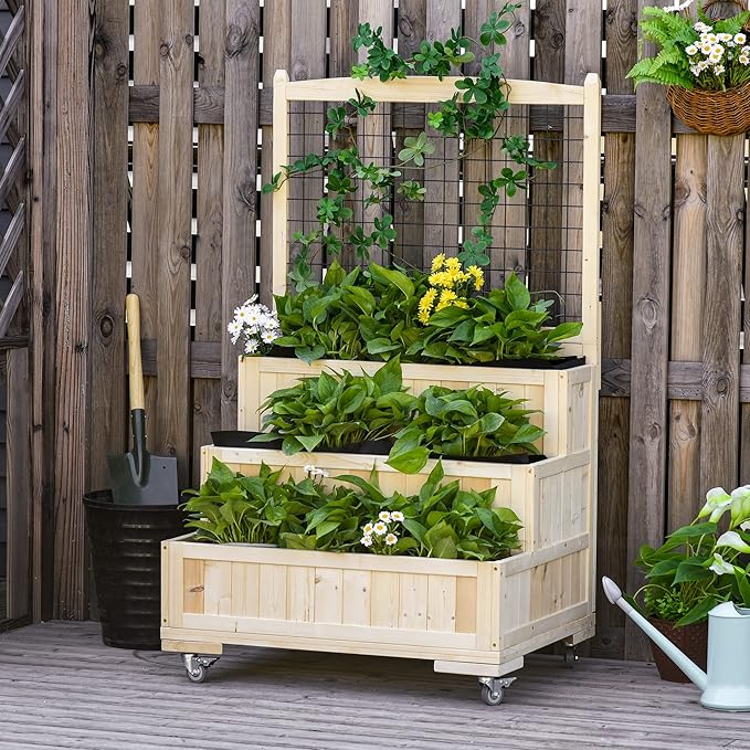 Outsunny 3-Tiers Raised Garden Bed - Image 2