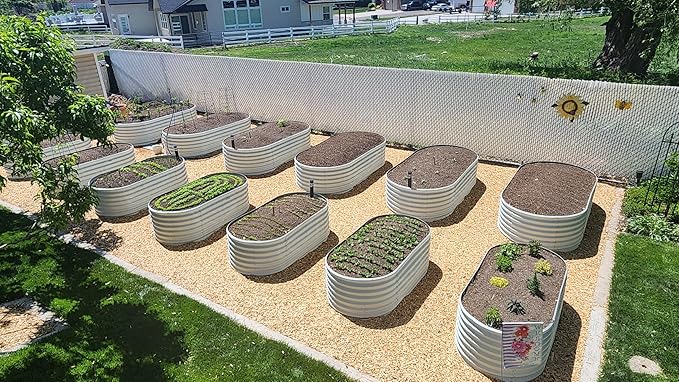 A ANLEOLIFE Set of 6 24 Inch Tall Antique White Raised Garden Beds Kit - Image 5