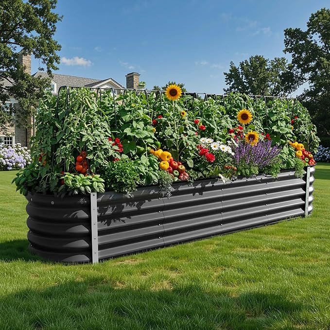 YITAHOME 17" Tall 9 in 1 Large Raised Garden Bed Kit, Outdoor Above Ground - Image 2