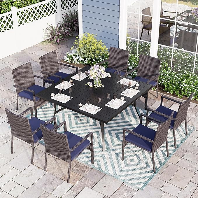 PHI VILLA Large Outdoor Square Dining Table - Image 8