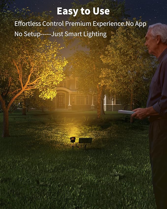 Ofuray Solar Spot Lights Outdoor, RGB Color Changing - Image 4