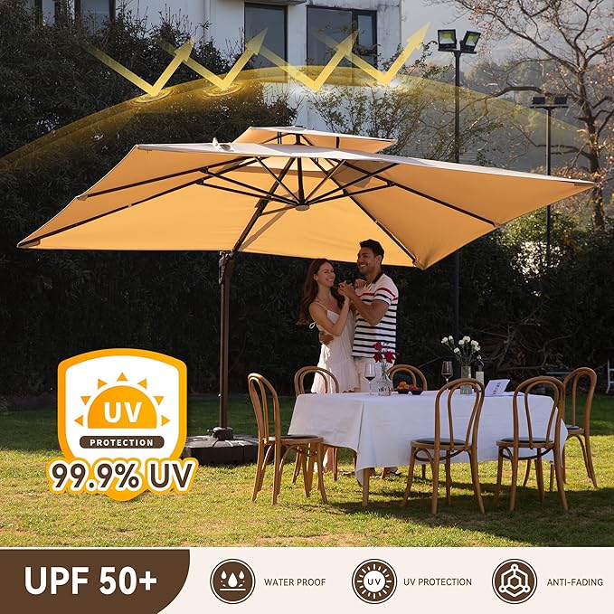 10 X 13 FT Cantilever Outdoor Patio Umbrella - Image 7