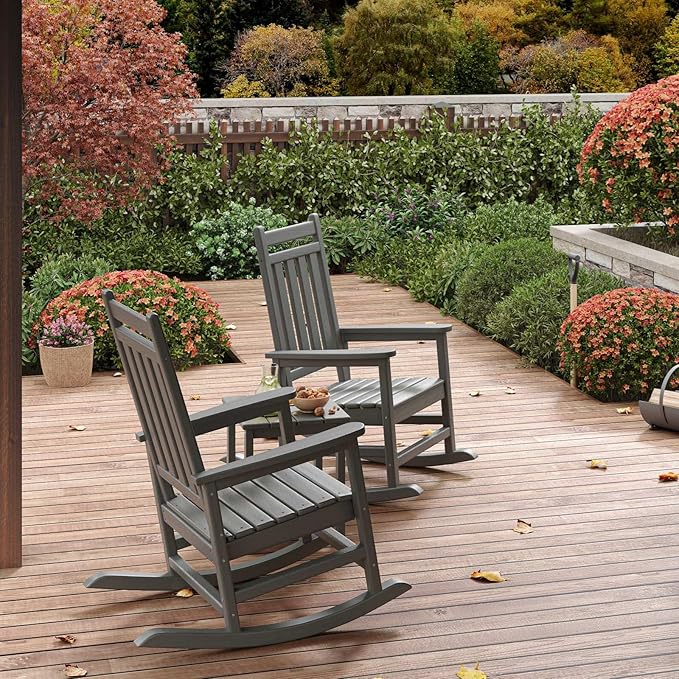 HDPE Rocking Chair Outdoor Set of 2 - Image 8