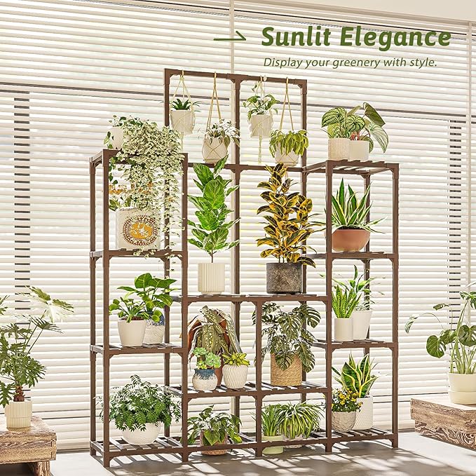 Plant Stand Indoor Outdoor 63" Tall Plant Shelf - Image 6